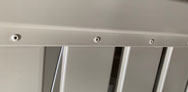 Matching Rivet colour on a custom made pool filter cover