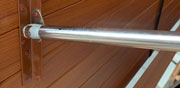 Stainless Steel Gas Lifting Struts on a pool filter cover lid
