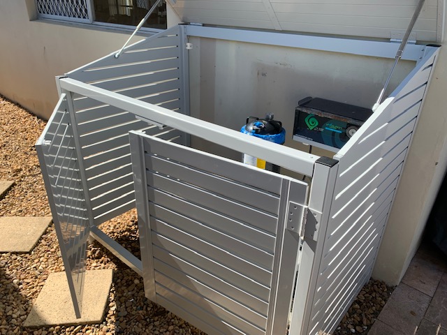 Cover with hinged doors