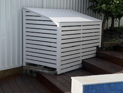 Custom made cover designed to slope down brick steps