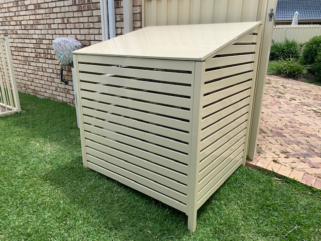 a Cover with each leg different size to suit sloping ground