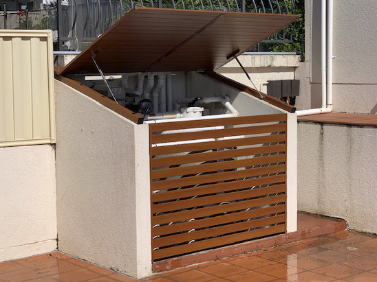 Lid and Front adapted for existing brick sides of a cover
