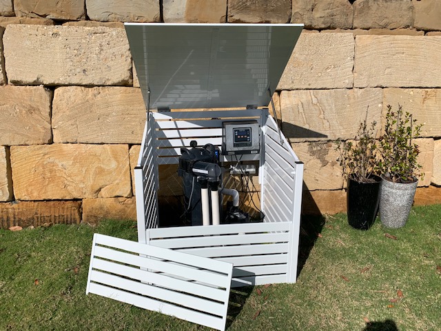White enclosure showing lift off front panel