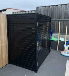 black rectangular full height pump box